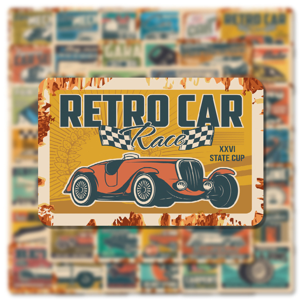 Phone Accessories For Kids - 10/30/50pcs Retro Ads Car Stickers Graffiti
