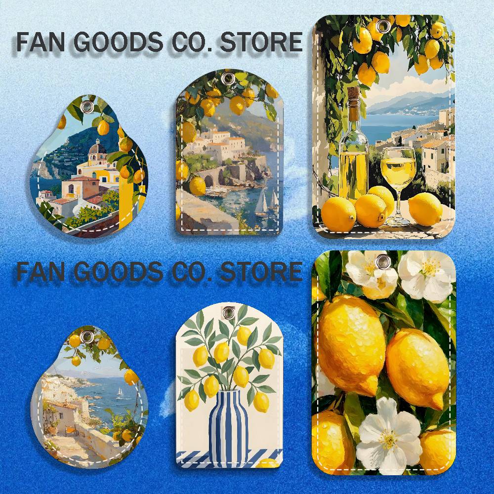 Airtag Holder Case - European Amalfi Coast Lemon Holder Keychain