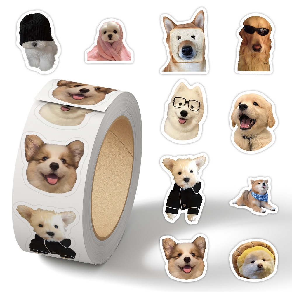 Phone Accessories For Kids - 500pcs/roll Funny Cartoon Dog Meme Stickers