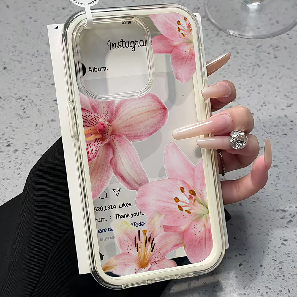 Phone Accessories To Sell - Pink Lily Flower Clear Phone Case
