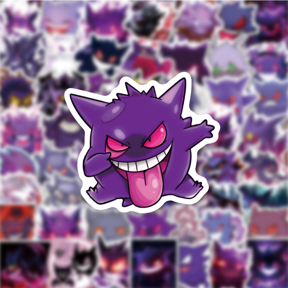 Phone Accessories For Kids - 10/30/50pcs Anime Pokemon Gengar Stickers Cool