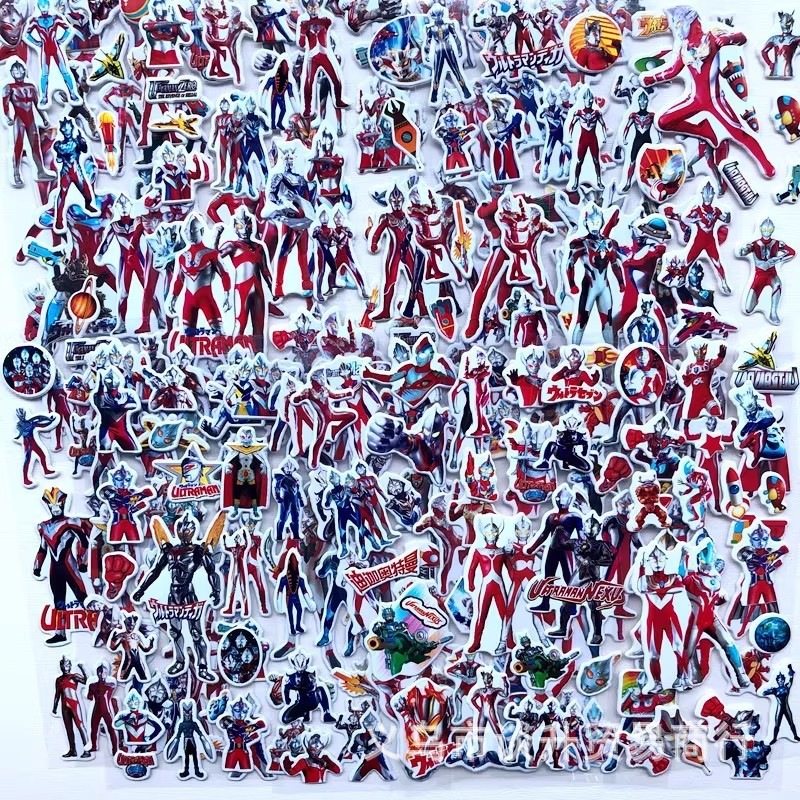 Phone Accessories For Kids - 10pcs Cartoon Ultraman 3D Bubble Stickers
