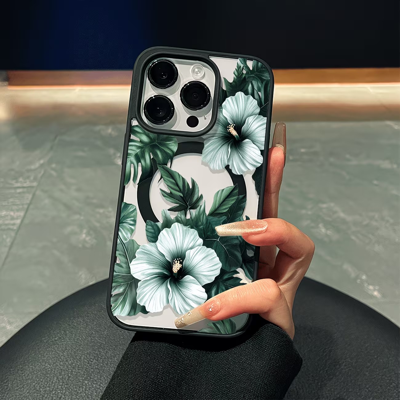 Phone Accessories To Sell - Green Floral Print Phone Case For