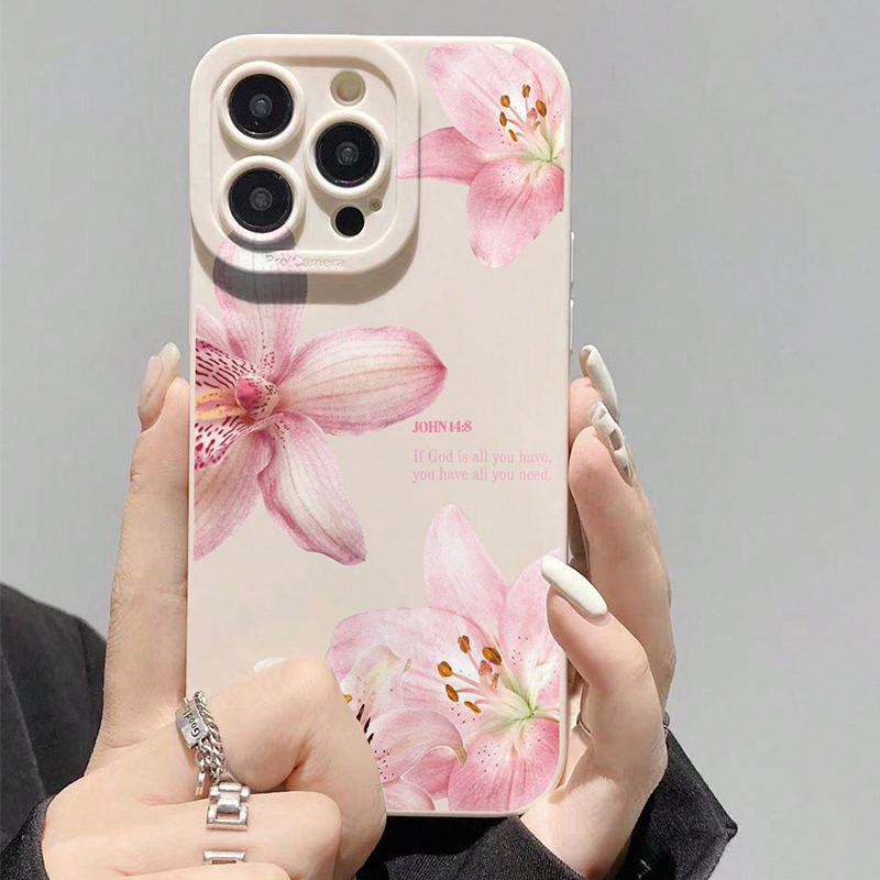 Blue Floral Painted Silicone I - Phone Accessories To Sell recension och pris