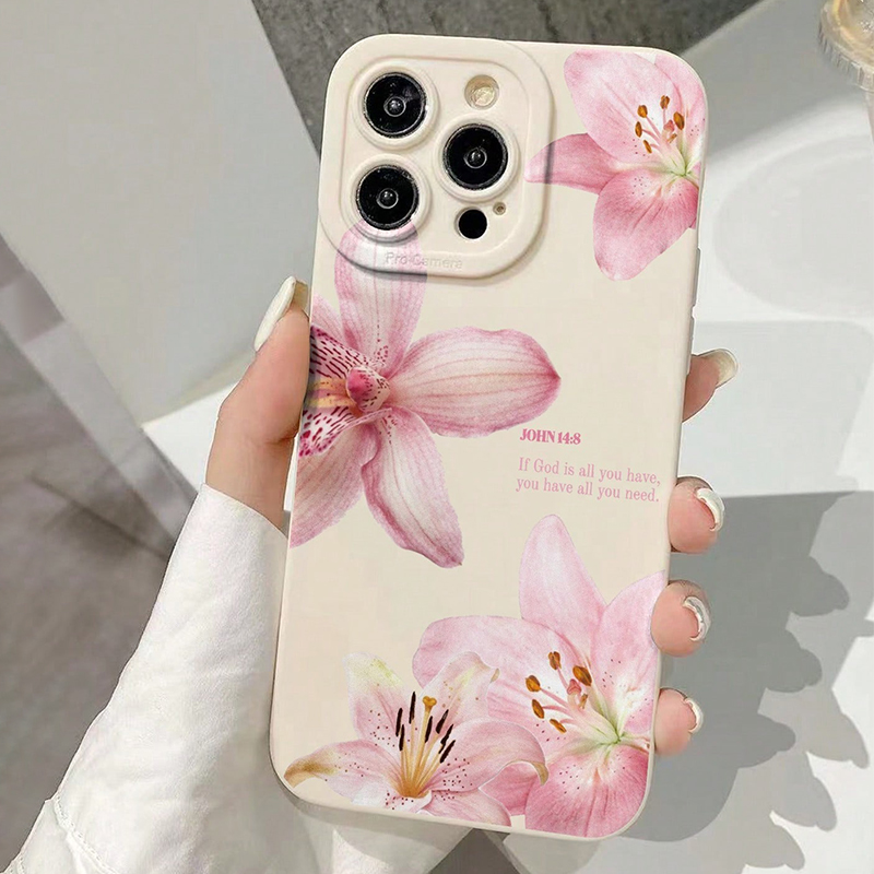Blue Floral Painted Silicone I - Phone Accessories To Sell recension och pris