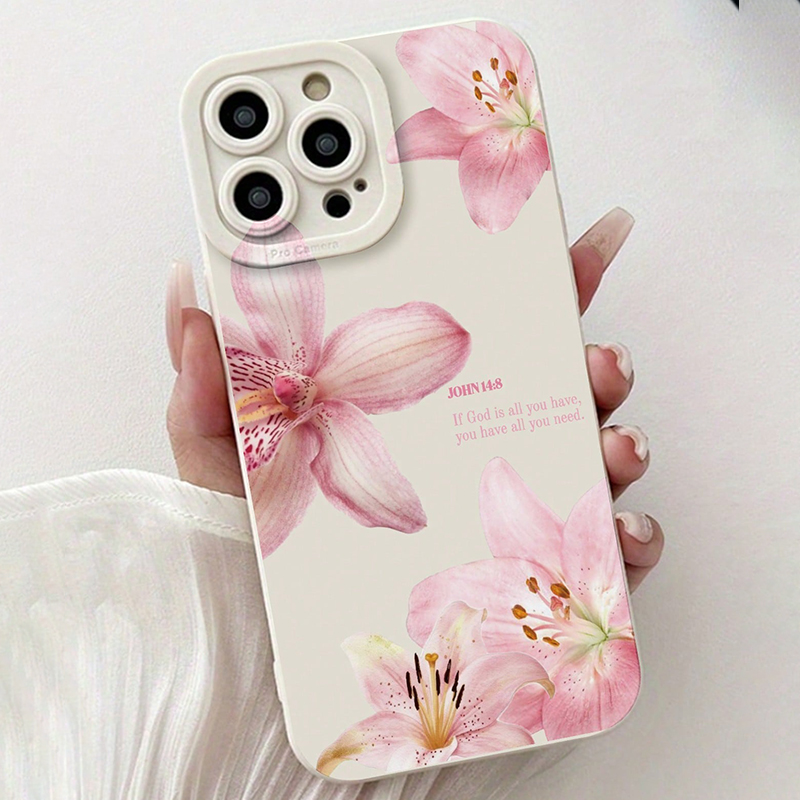 Blue Floral Painted Silicone I - Phone Accessories To Sell recension och pris
