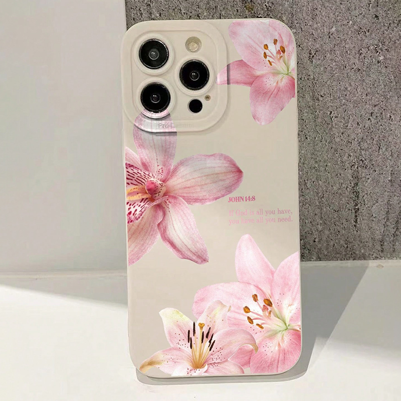Blue Floral Painted Silicone I - Phone Accessories To Sell recension och pris