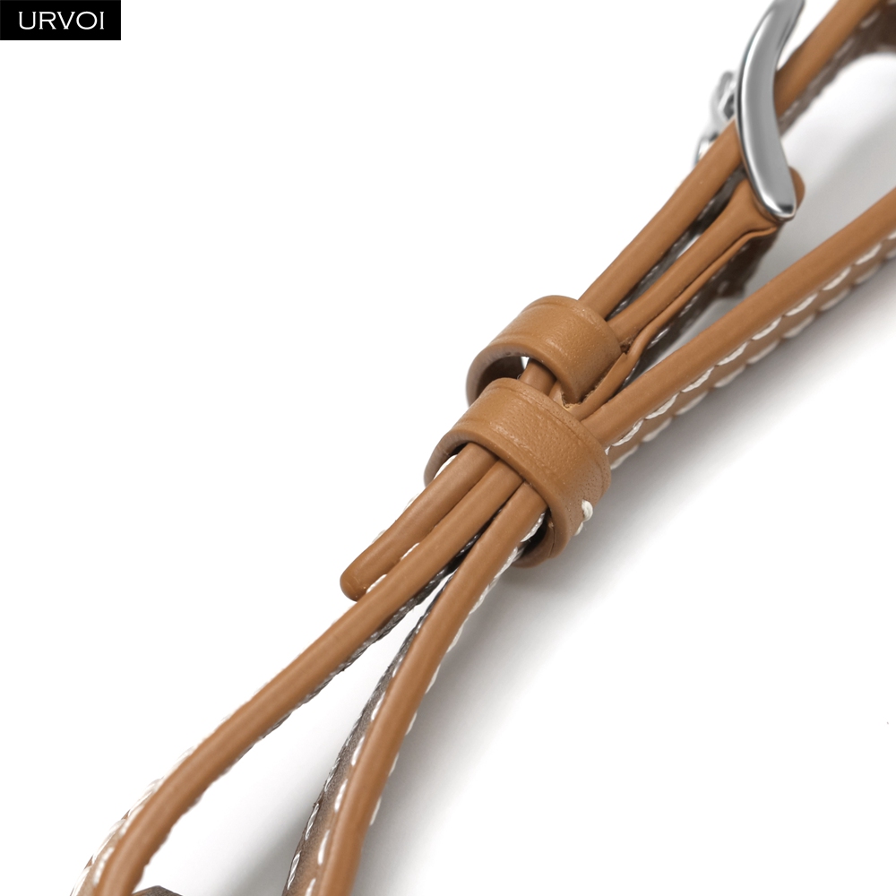 URVOI Leather Luggage Tag for  - Airtag Holder Case recension och pris