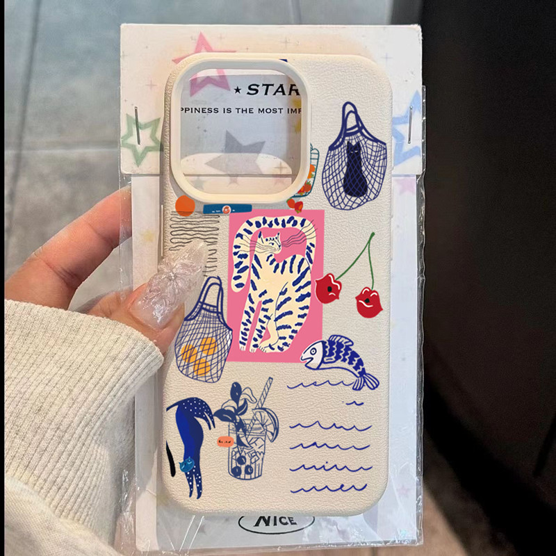 Cute Cherry Cat Print Phone Ca - Phone Accessories To Sell recension och pris