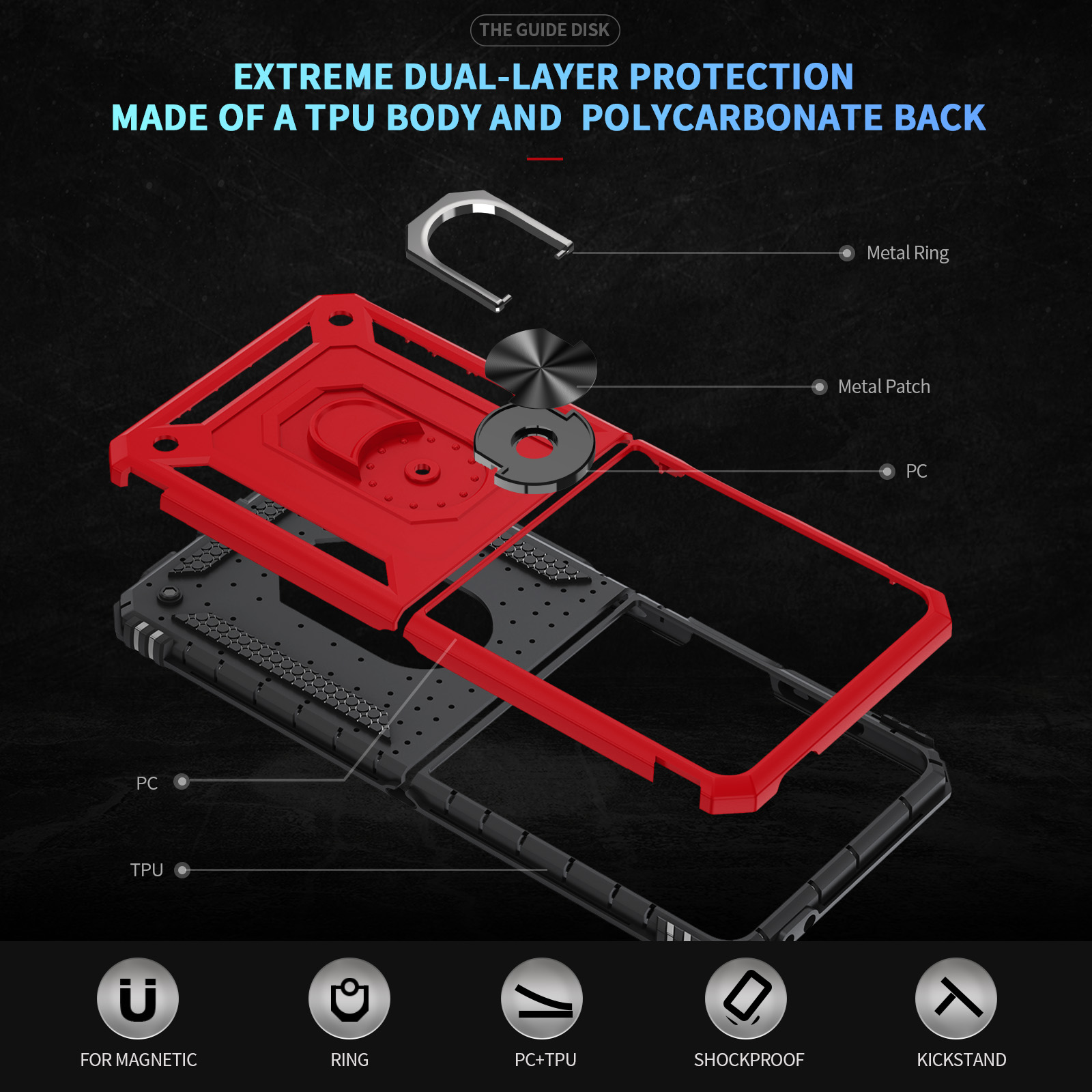 Military-grade Shockproof Phon - Phone Accessories Ring recension och pris