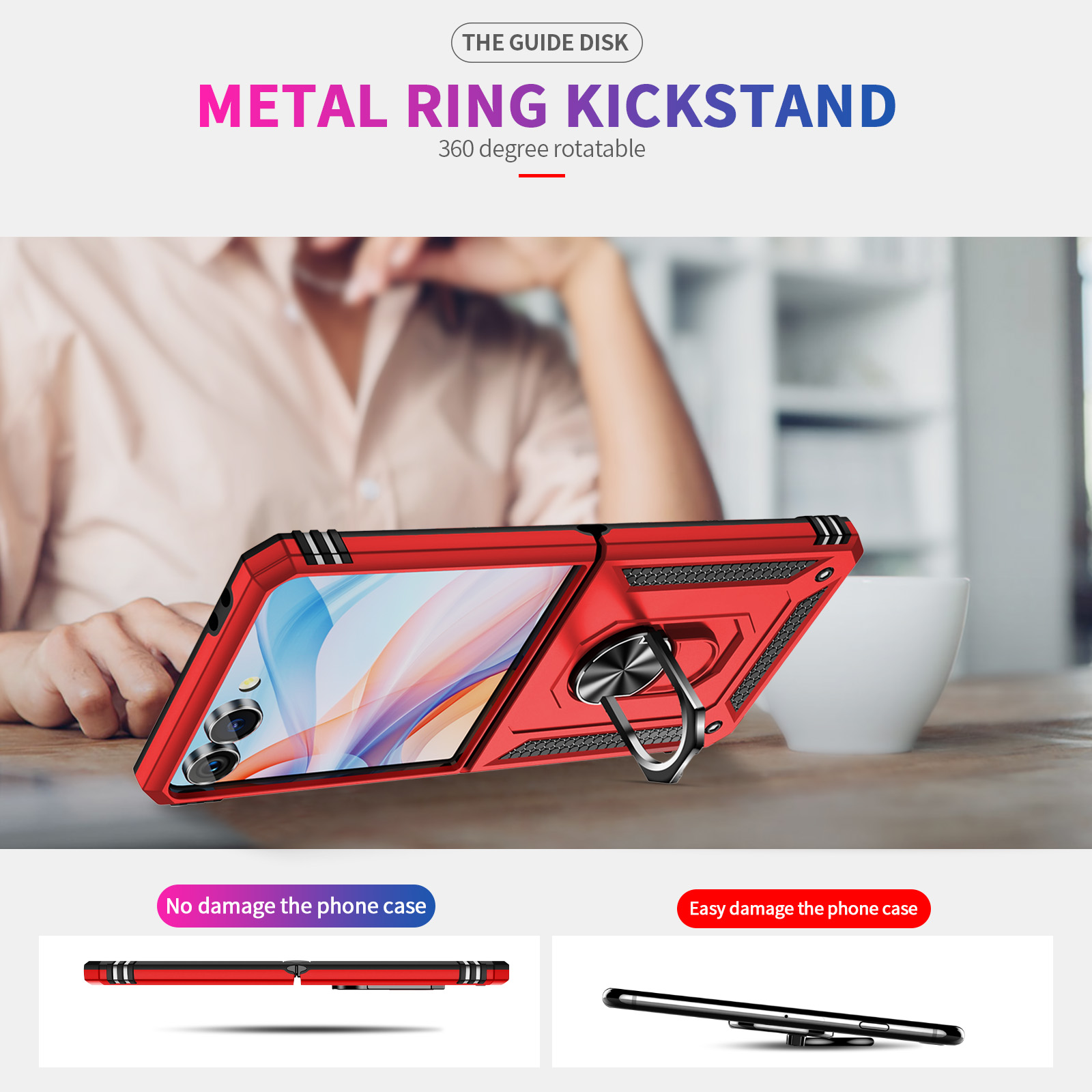 Military-grade Shockproof Phon - Phone Accessories Ring recension och pris