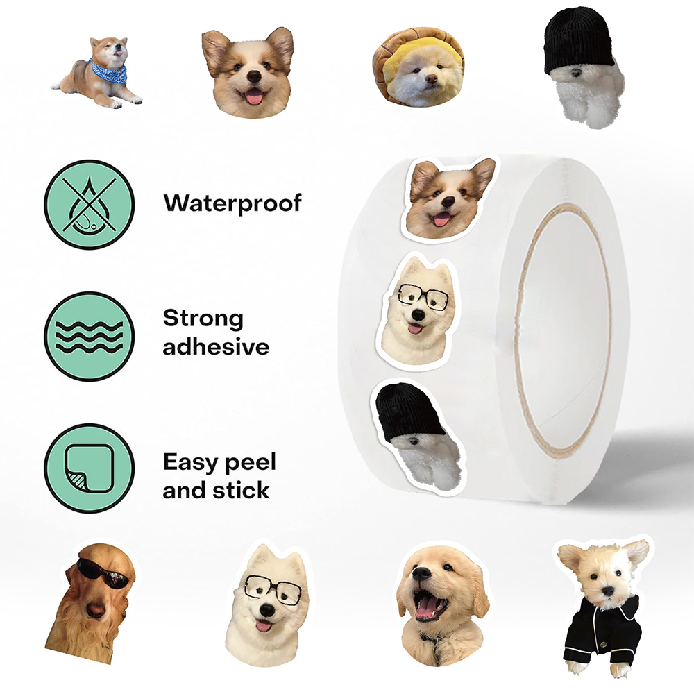 500pcs/roll Funny Cartoon Dog  - Phone Accessories For Kids recension och pris