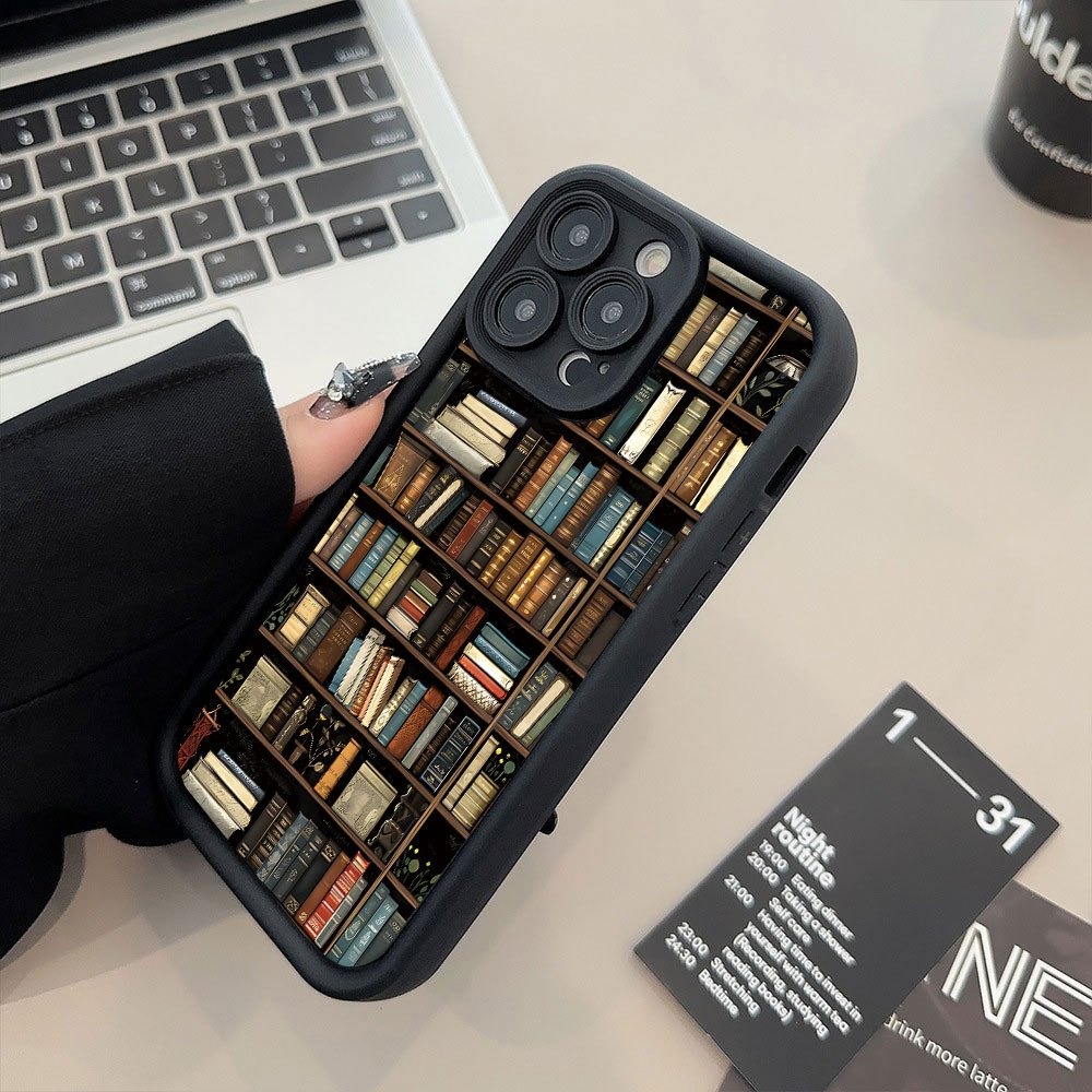 Book Shelf Creative Pattern Ph - Phone Accessories To Sell recension och pris