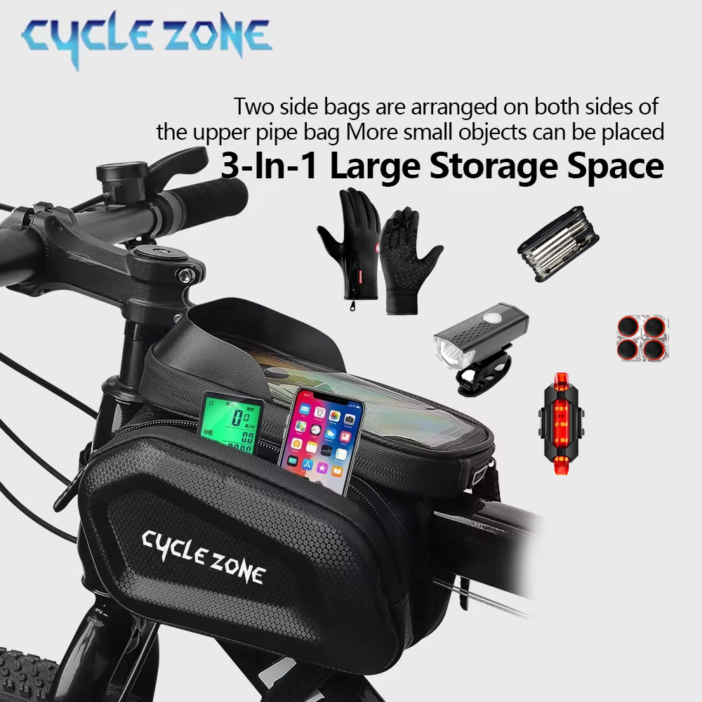 Large Capacity Bicycle Top Tub - Phone Zone Accessories recension och pris