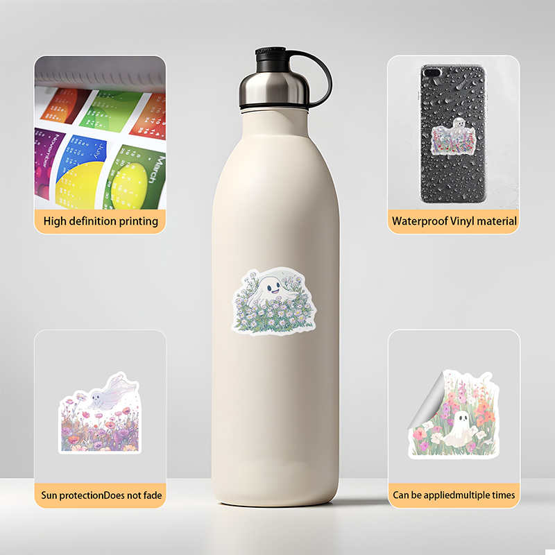 50PCS Cute White Ghost Graffit - Phone Accessories For Kids recension och pris