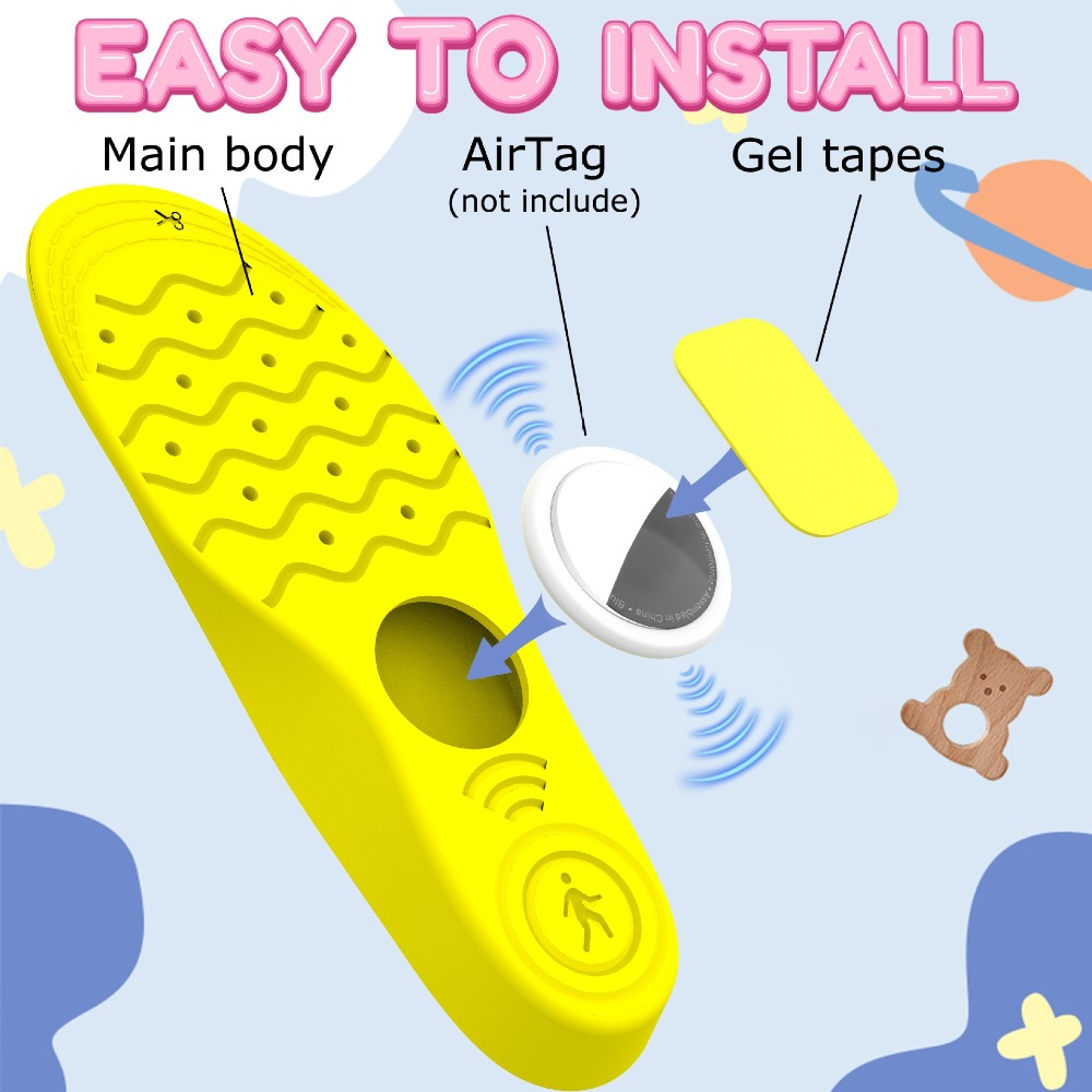 1Pair PU Shoe Insoles 135-230m - Airtag Holder Case recension och pris